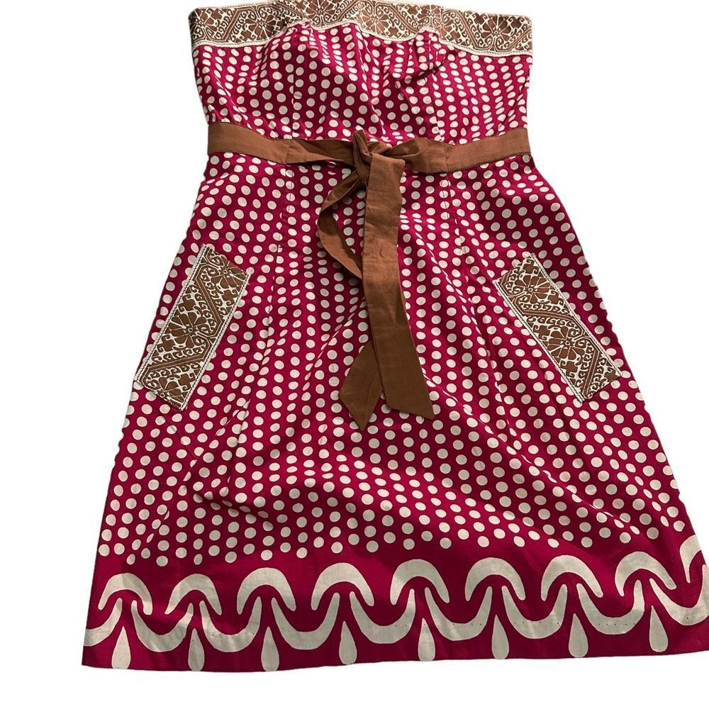 Anthropology-Plenty by Tracy Reese Pink Tan Sundress Size 2